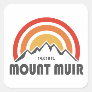 Mount Muir California Vierkante Sticker