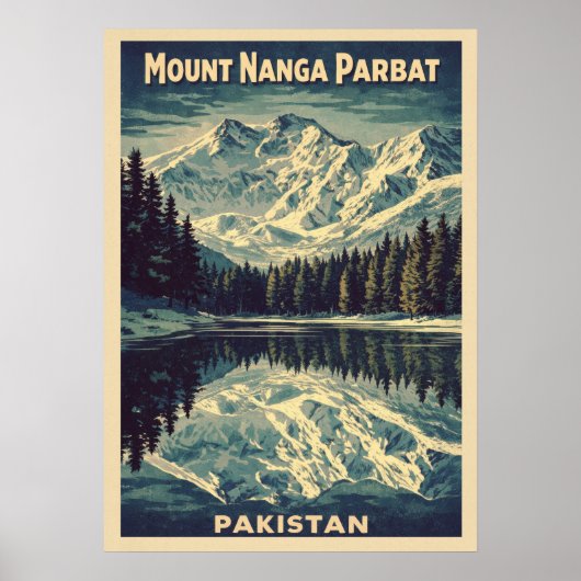 Mount Nanga Parbat V01 Poster (Voorkant)