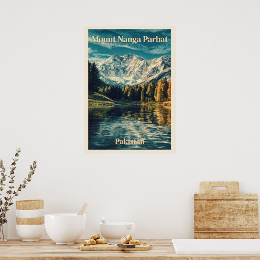 Mount Nanga Parbat V03 Poster (Keuken)