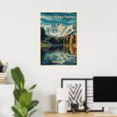 Mount Nanga Parbat V03 Poster (Thuiskantoor)