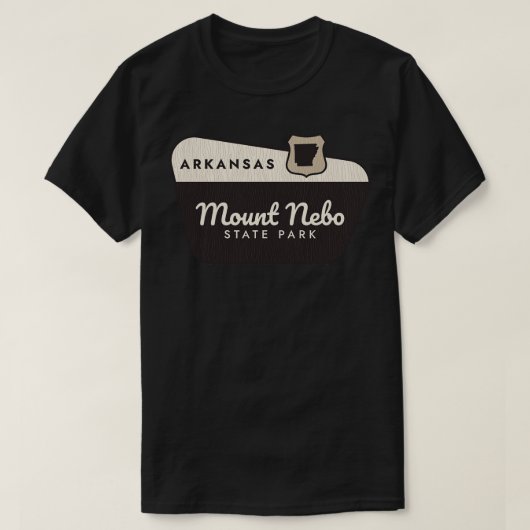 Mount Nebo State Park Arkansas Welkomstbord T-shirt (Design voorkant)