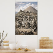 Mount Nemrut-erfenis – Oude standbeelden van Adıya Poster (Keuken)