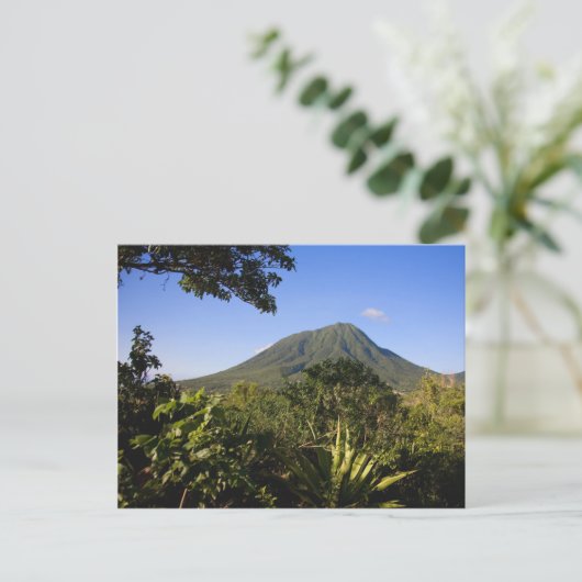 Mount Nevis Volcano Peak Briefkaart (Staand voorkant)