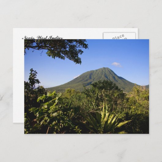 Mount Nevis Volcano Peak Briefkaart (Voorkant / Achterkant)