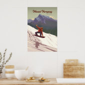 Mount Norquay Banff Canada Snowboarden Reizen Poster (Keuken)