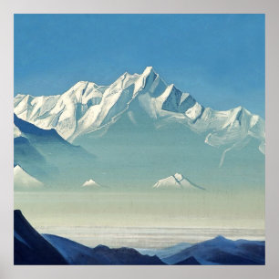 "Mount of Five Treasures" door Nicholas Roerich Poster