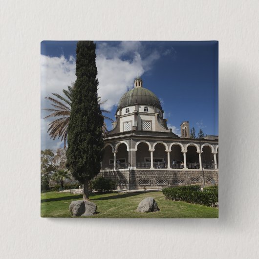 Mount of the Beatitudes Vierkante Button 5,1 Cm (Voorkant)