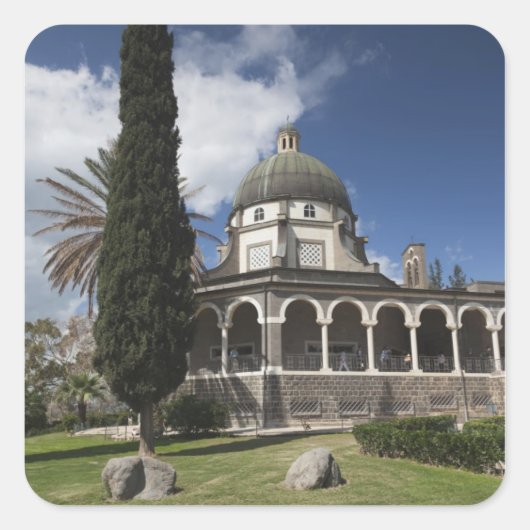 Mount of the Beatitudes Vierkante Sticker (Voorkant)