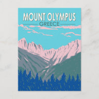 Mount Olympus Griekenland Travel Art Vintage