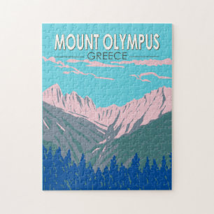 Mount Olympus Griekenland Travel Art Vintage Legpuzzel