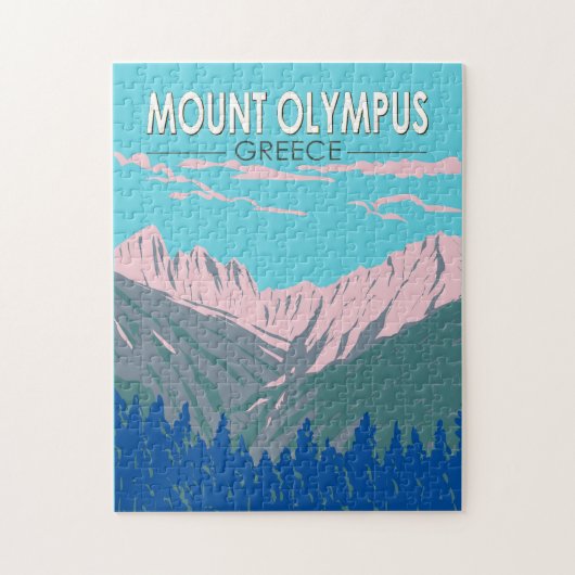 Mount Olympus Griekenland Travel Art Vintage Legpuzzel (Verticaal)