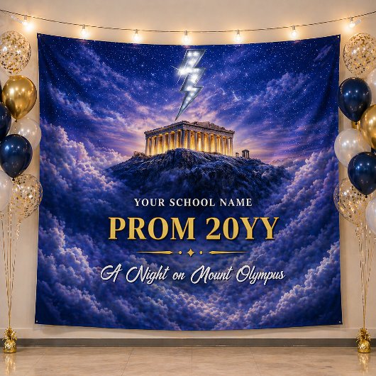 Mount Olympus Prom Night Banner, Aangepaste Homeco Wandkleed