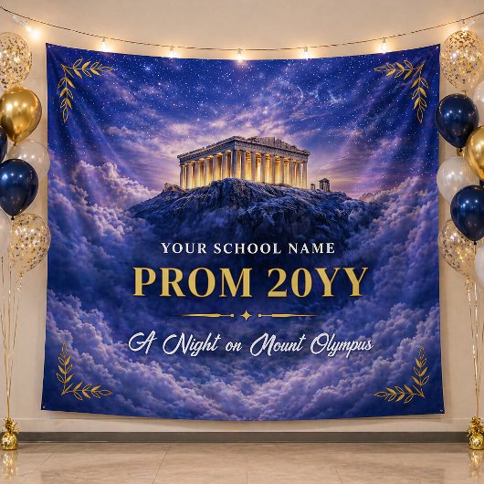 Mount Olympus Prom Night Banner, Aangepaste Homeco Wandkleed