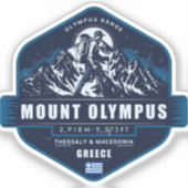 Mount Olympus Wandelshirt – Olympus Range Griekenl Sticker (Voorkant)