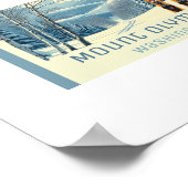 Mount Olympus Washington skigebied Poster (Hoek)