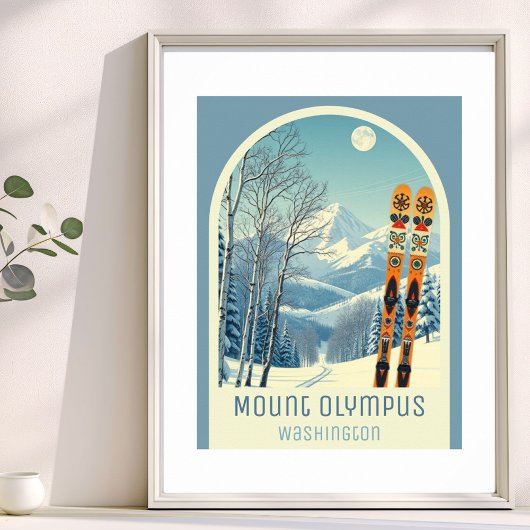 Mount Olympus Washington skigebied Poster
