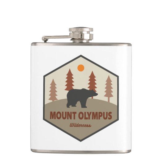 Mount Olympus Wilderness Utah Beer Heupfles (Voorkant)