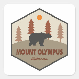 Mount Olympus Wilderness Utah Beer Vierkante Sticker