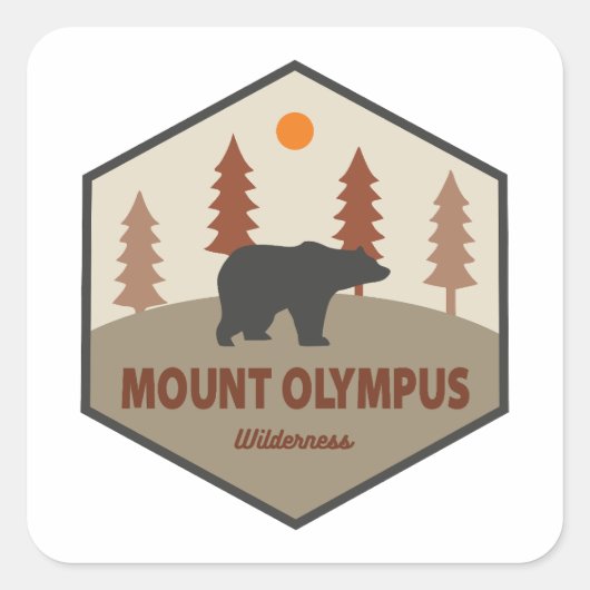 Mount Olympus Wilderness Utah Beer Vierkante Sticker (Voorkant)