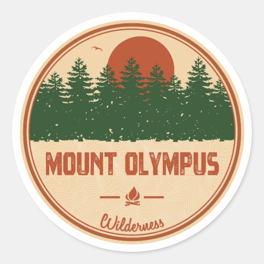 Mount Olympus Wilderness Utah Ronde Sticker (Voorkant)