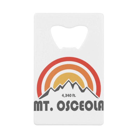 Mount Osceola New Hampshire Creditkaart Flessenopener (Voorkant)