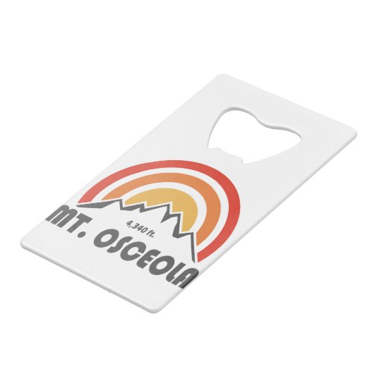 Mount Osceola New Hampshire Creditkaart Flessenopener (Achterkant Gekanteld)
