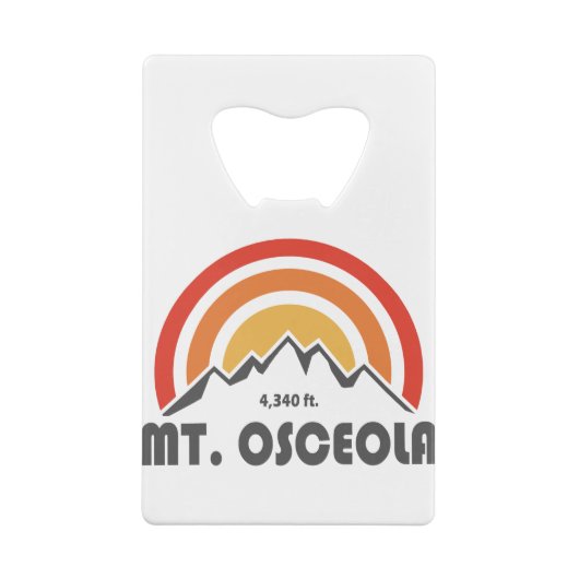 Mount Osceola New Hampshire Creditkaart Flessenopener (Achterkant)