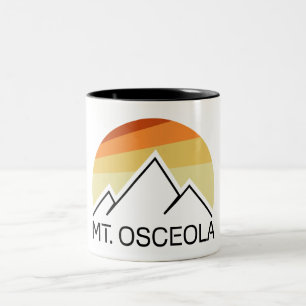 Mount Osceola New Hampshire Retro Tweekleurige Koffiemok