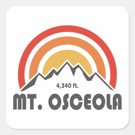 Mount Osceola New Hampshire Vierkante Sticker (Voorkant)