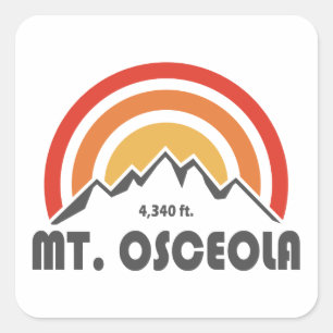 Mount Osceola New Hampshire Vierkante Sticker