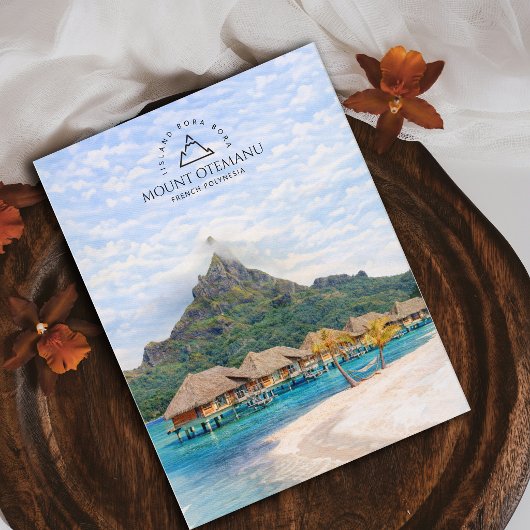 Mount Otemanu, Eiland Bora Bora, Frans-Polynesië Briefkaart