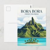 Mount Otemanu Frans-Polynesië Briefkaart (Voorkant / Achterkant)