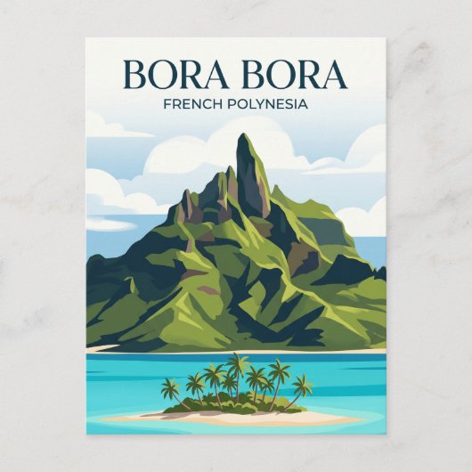 Mount Otemanu Frans-Polynesië Briefkaart (Voorkant)