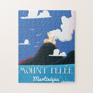 Mount Pelée, Martinique Vintage-poster Legpuzzel
