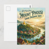 Mount Phousi Laos Briefkaart (Voorkant / Achterkant)