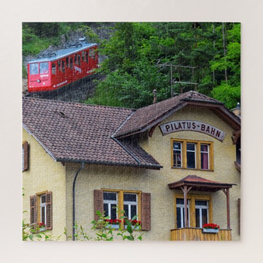 Mount Pilatus Bahn - Cog Railway - 20x20 - 676 pc Legpuzzel (Verticaal)