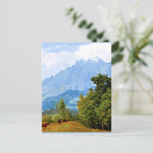 Mount Pilatus, beroemd kunstwerk van Albert Bierst Briefkaart (Staand voorkant)