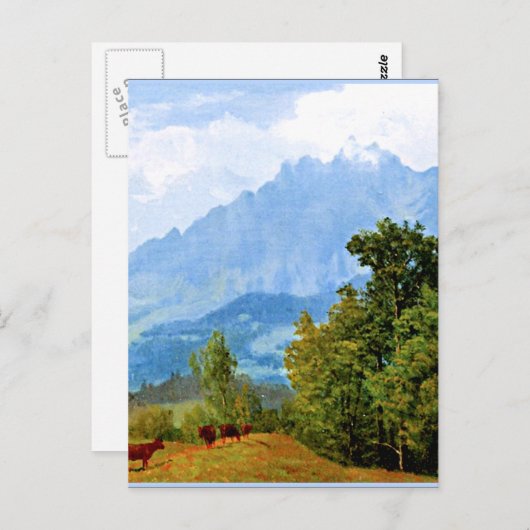 Mount Pilatus, beroemd kunstwerk van Albert Bierst Briefkaart (Voorkant / Achterkant)