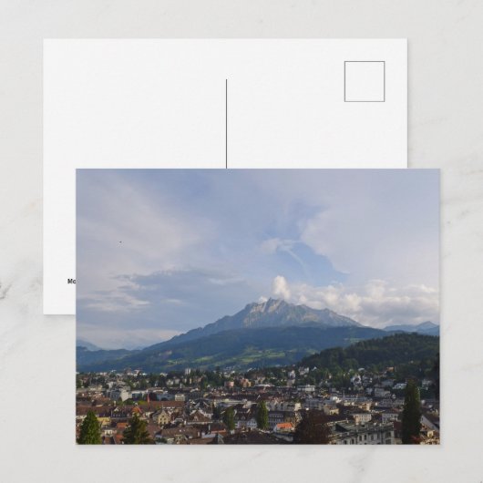 Mount Pilatus Over Luzern, Zwitserland Briefkaart (Voorkant / Achterkant)