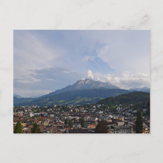Mount Pilatus Over Luzern, Zwitserland Briefkaart (Voorkant)