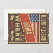 Mount Pleasant Iowa Briefkaart (Voorkant / Achterkant)