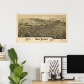 Mount Pleasant Pennsylvania 1900 Antiek Panorama Poster (Thuiskantoor)