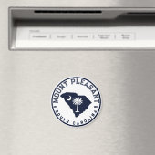 Mount Pleasant SC Flag Map Navy  Souvenir Magneet (Insitu (Vaatwasser))