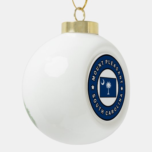 Mount Pleasant South Carolina Keramische Bal Ornament (Links)