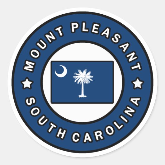 Mount Pleasant South Carolina Ronde Sticker (Voorkant)
