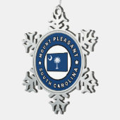 Mount Pleasant South Carolina Tin Sneeuwvlok Ornament (Rechts)