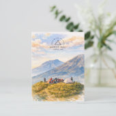Mount Prau, Midden-Java |  Avontuurlijk Reizen Briefkaart (Staand voorkant)