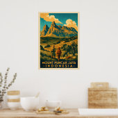 Mount Puncak Jaya Indonesië V01 Poster (Keuken)