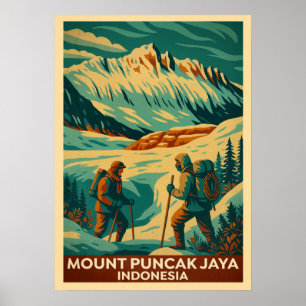 Mount Puncak Jaya Indonesië V02 Poster