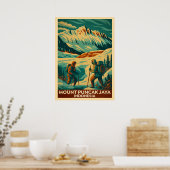 Mount Puncak Jaya Indonesië V02 Poster (Keuken)